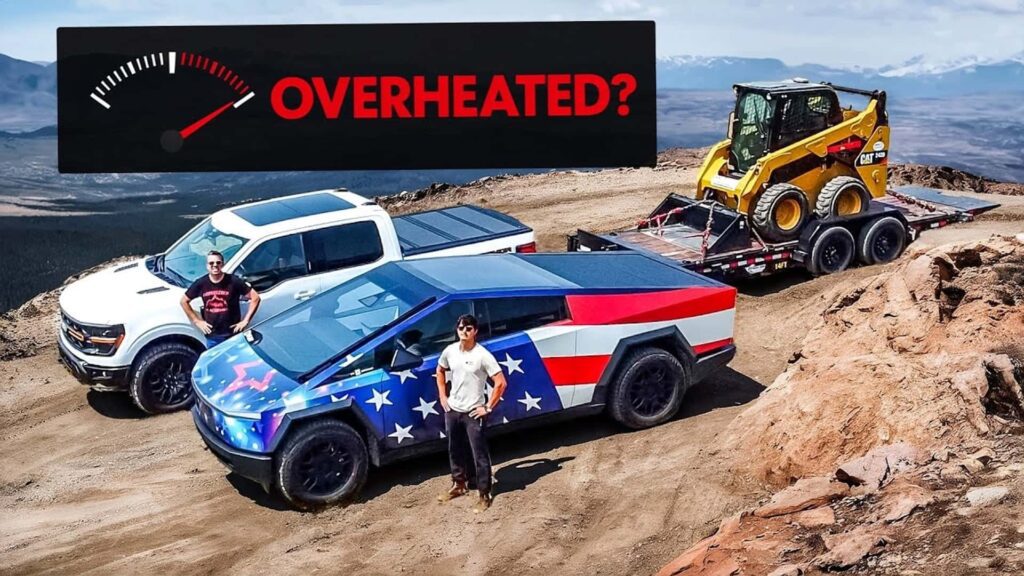 Ford F 150 Overheating During Tow Challenge Versus Tesla Cybertruck