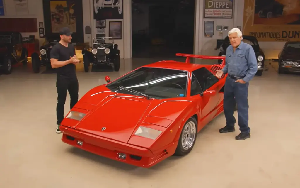 Jay Leno Welcomes A Special Guest: The Lamborghini Countach 25th