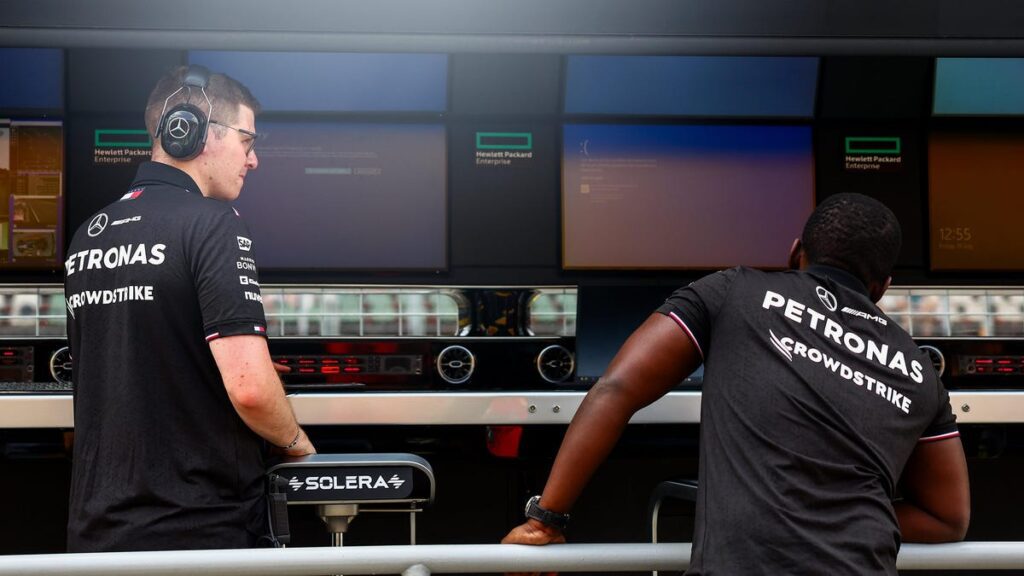 Mercedes F1 Team Impacted By Worldwide Crowdstrike Service Disruption