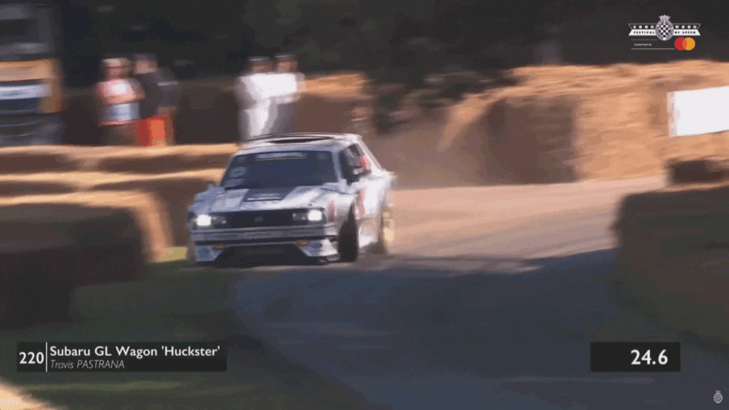 Travis Pastrana's Subaru Gl "family Huckster" Takes A Tumble At