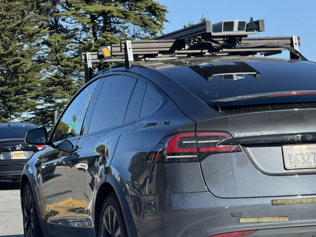 Tesla Model X Mule Equipped With Lidar Spotted Pre Robotaxi Event