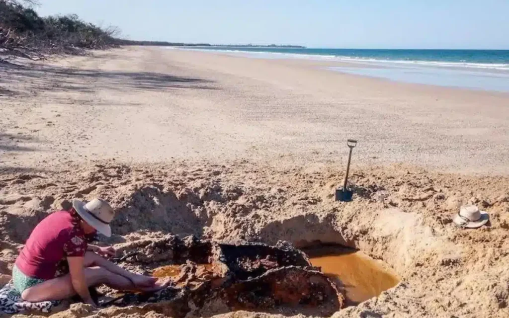 Couple Discovers Vintage Car Buried In Beach Sand During Stroll