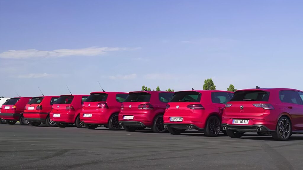 Generations Of Vw Golf Gti Face Off In Epic Drag