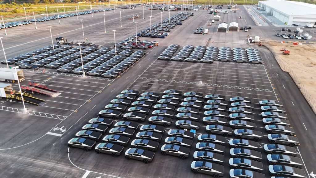 Nearly 1,000 Tesla Cybertrucks Convene At Giga Texas Event