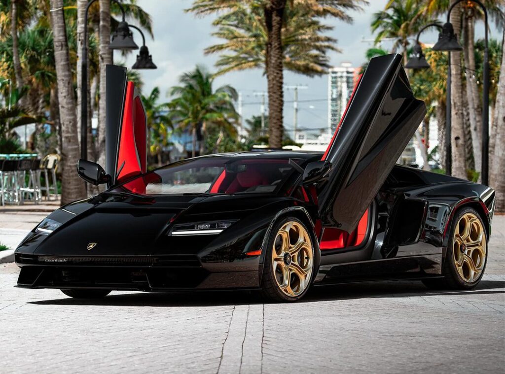 Stunning 2022 Lamborghini Countach Lpi 800 4 In Deep Black For