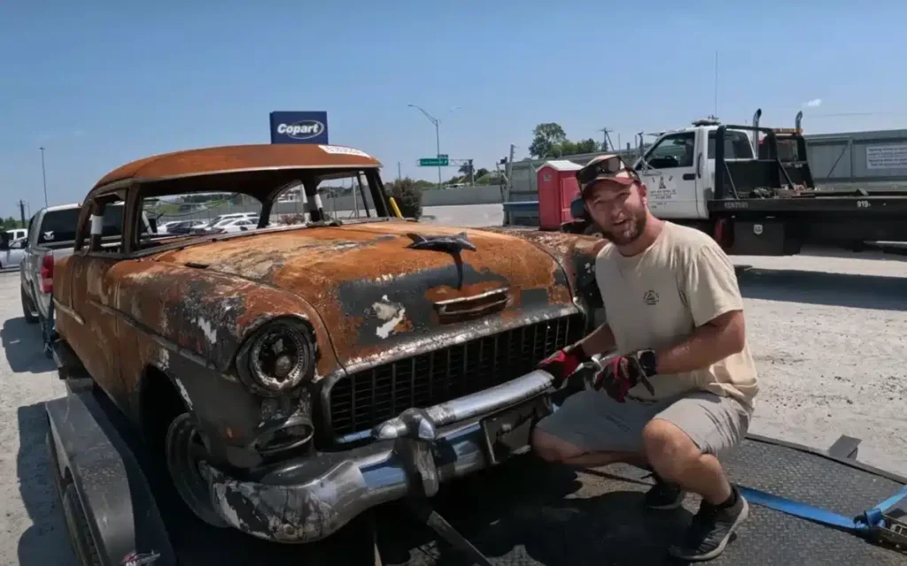 Discover A Hidden Gem: Burnt Chevy Bel Air's Unexpected Engine