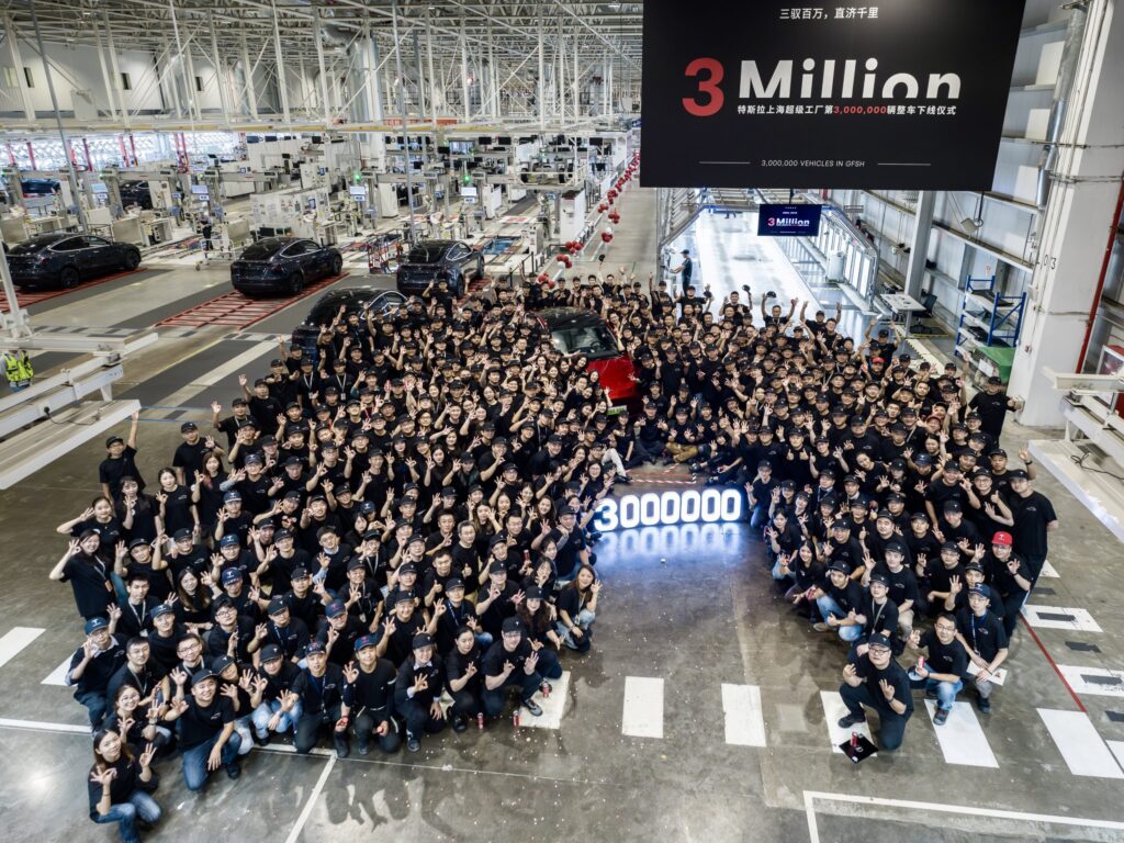 Tesla Reaches Impressive 3 Million Vehicle Production Mark In China