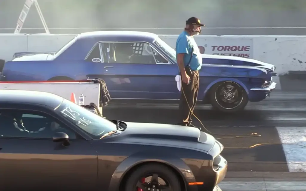 Modern Dodge Demon Battles Classic Muscle Cars In Thrilling Drag