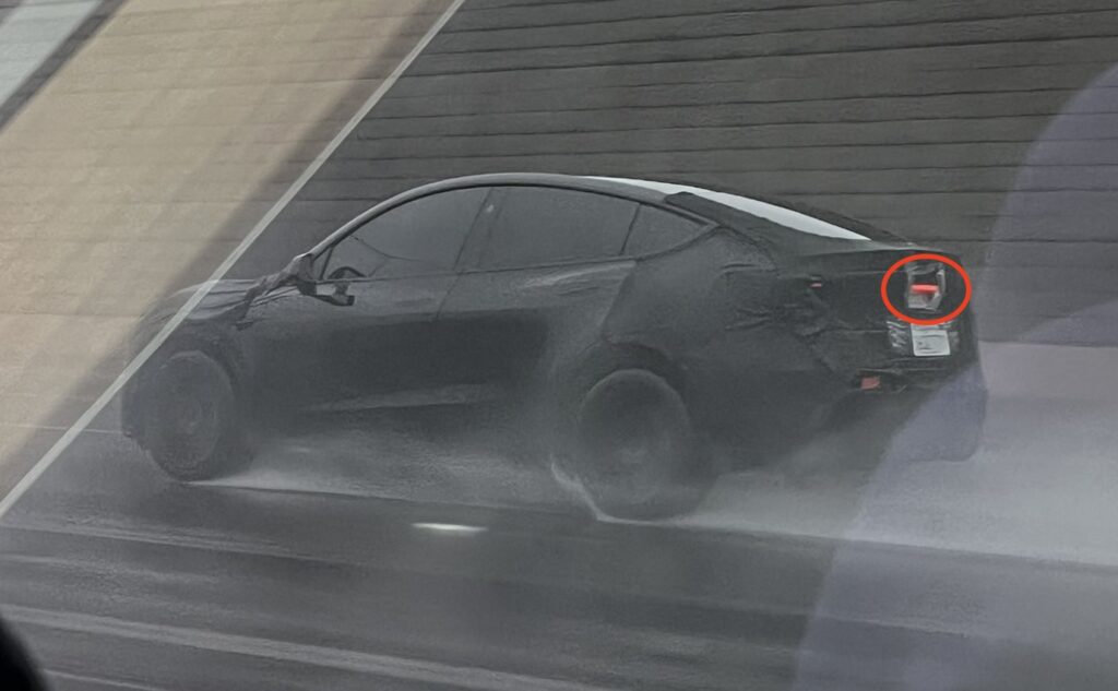 New Tesla Model Y "juniper" Spotted With Updated Rear Light