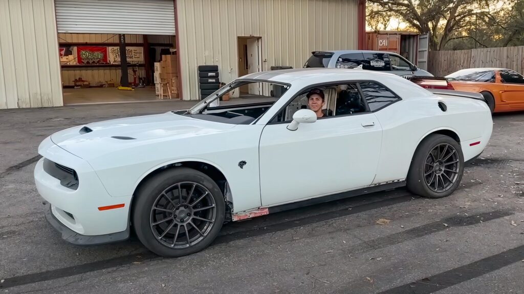 Youtuber Transforms Challenger With Tesla Plaid Chassis For Unique Build