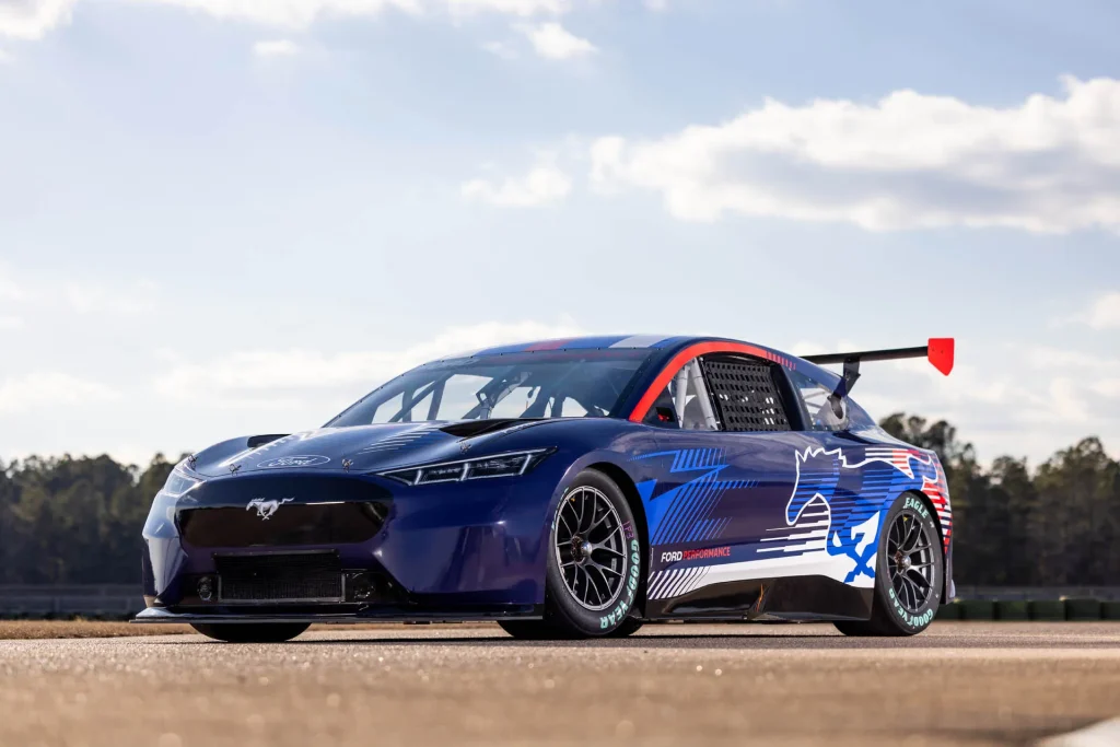 Ford Mustang Mach E Nascar Ev Prototype Showcases Race Car Innovation