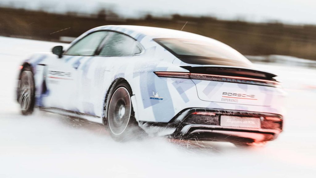 Porsche Taycan Gts Sets Record With 46 Minute Ice Drift Performance