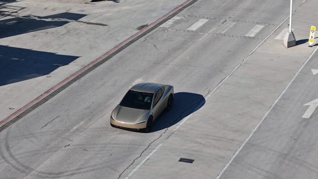 Tesla's Cybercabs Spotted Testing Their Steering At Giga Texas Facility