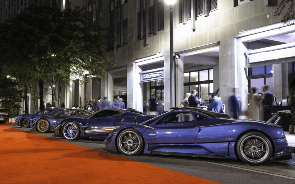 Surprised Visitor Encounters Iconic Car At Pagani Museum's Entrance
